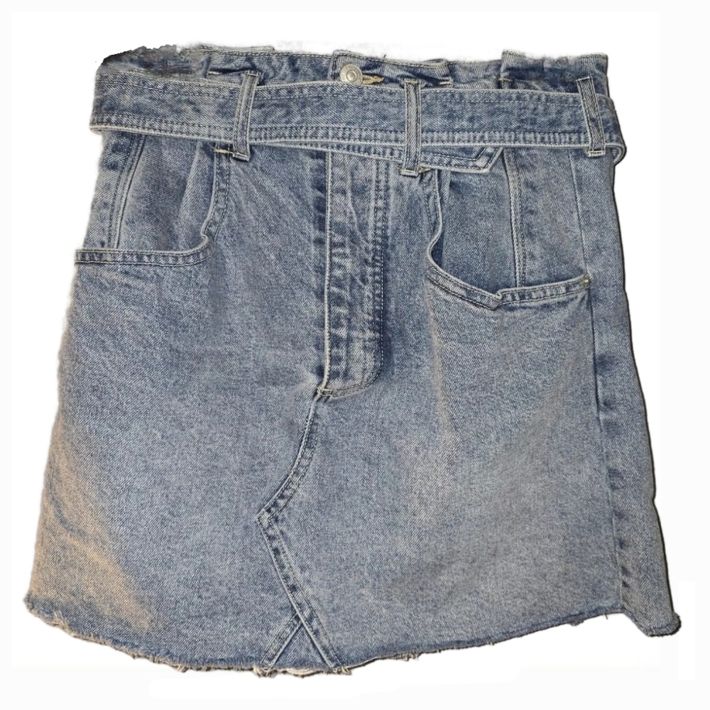 We The Free (Free People) "East of Eden" Denim Mini Skirt - Size 27" 90s/Y2K